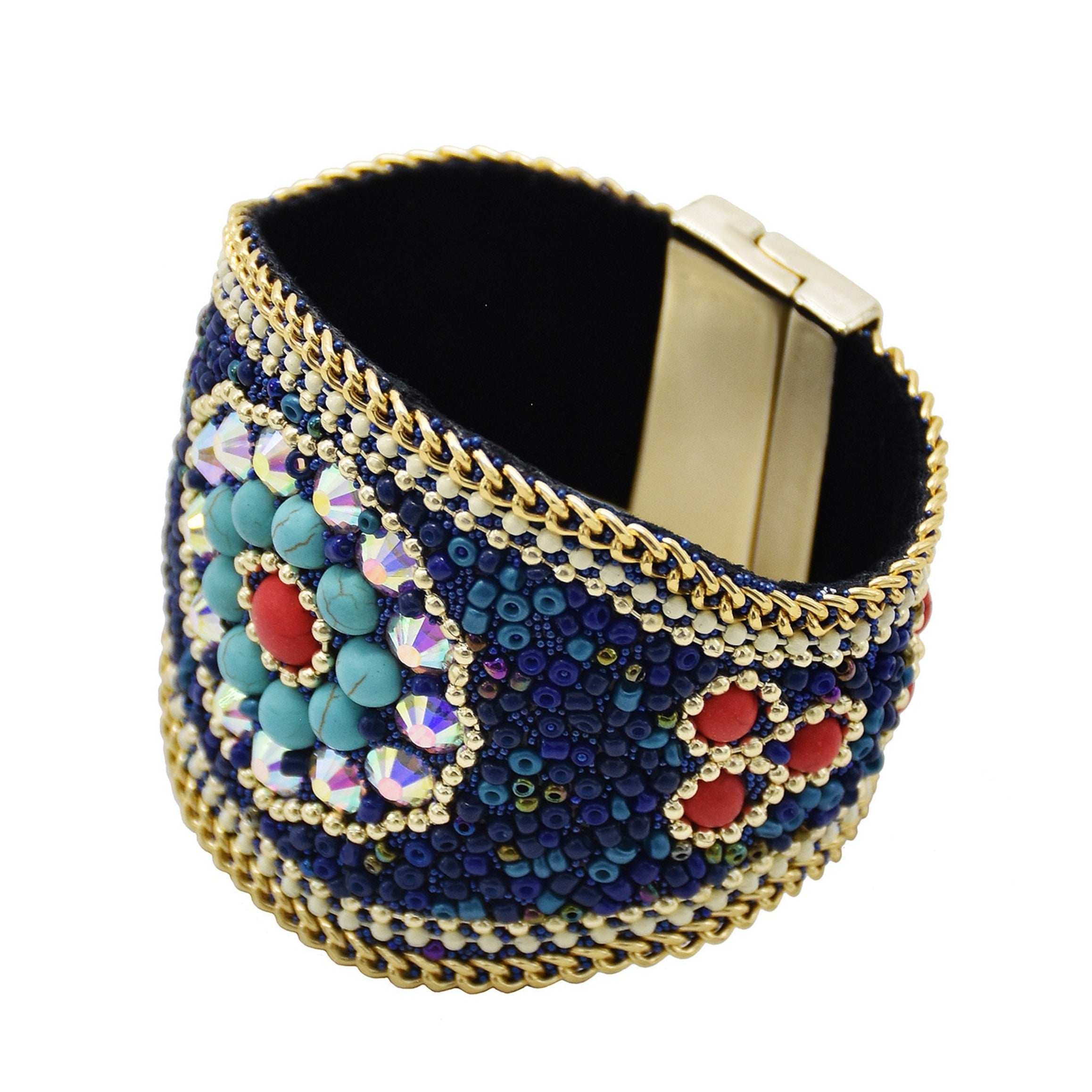 Behemia Seed Bead Magnetic Bracelet B3879