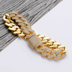 Rhombus Cubic Zirconia Chains Bracelet B3885