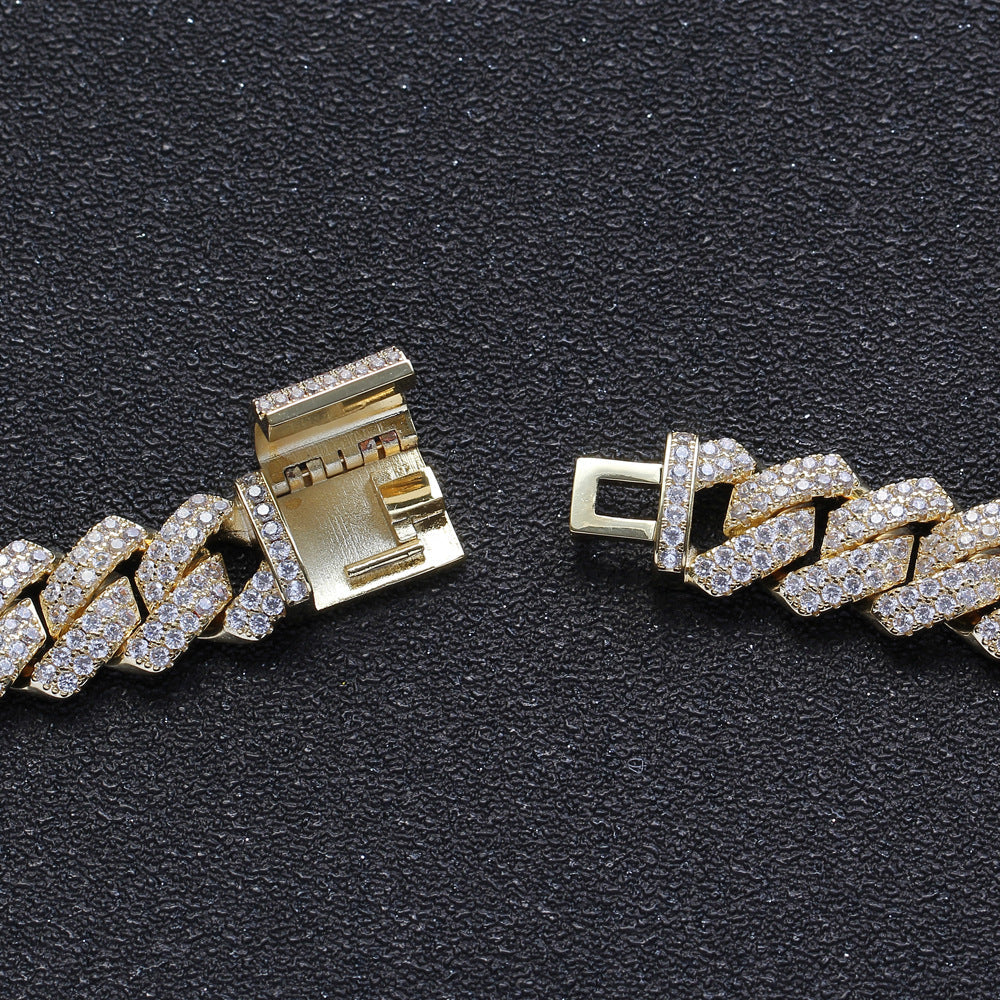 Rhombus Cubic Zirconia Chains Bracelet B3885