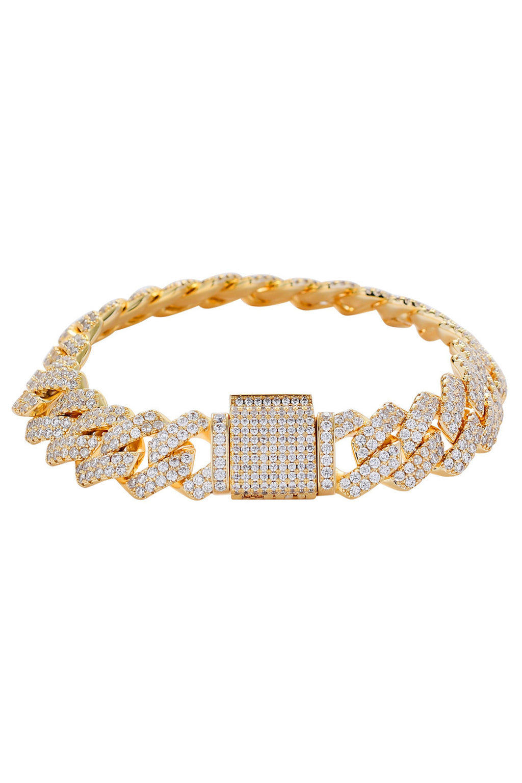 Rhombus Cubic Zirconia Chains Bracelet B3885