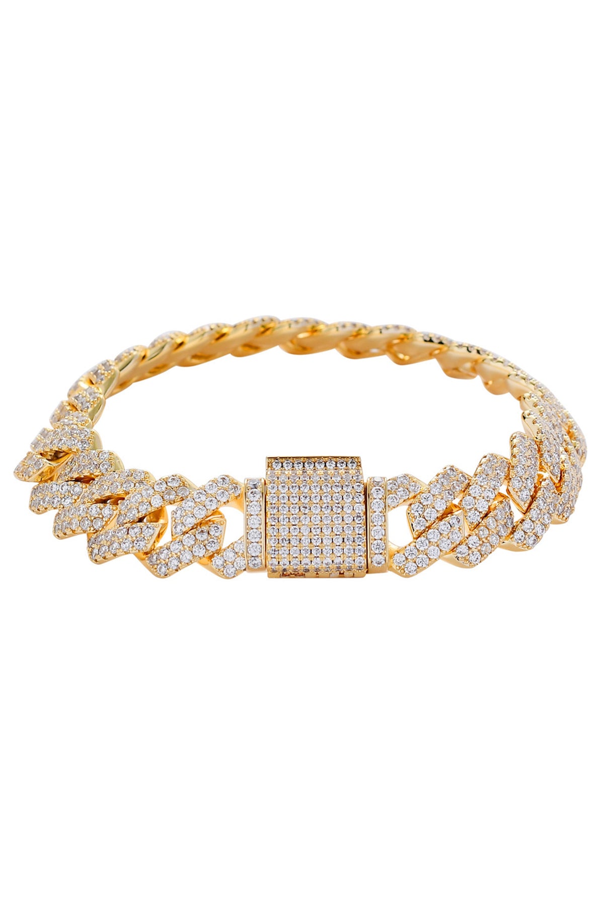 Rhombus Cubic Zirconia Chains Bracelet B3885