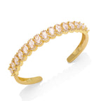 Geometry Cubic Zirconia Cuff Bracelet B3902