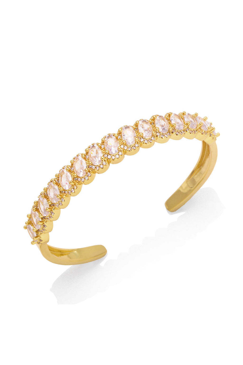 Geometry Cubic Zirconia Cuff Bracelet B3902