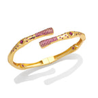 Geometry Cubic Zirconia Cuff Bracelet B3908