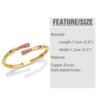 Geometry Cubic Zirconia Cuff Bracelet B3908