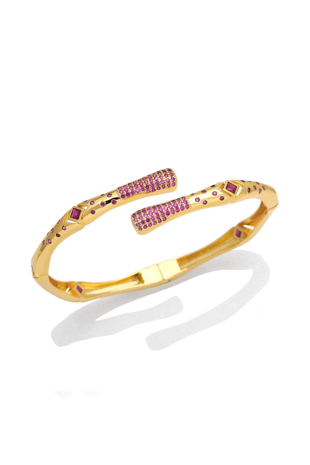 Geometry Cubic Zirconia Cuff Bracelet B3908