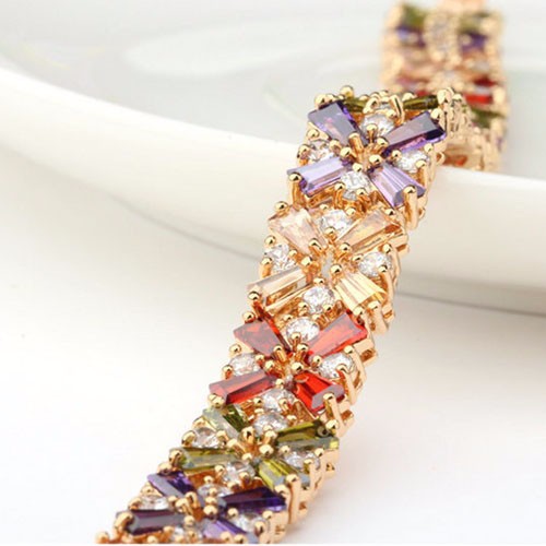 Geometry Cubic Zirconia Bracelet B3923