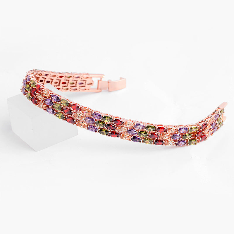 Geometry Cubic Zirconia Bracelet B3925