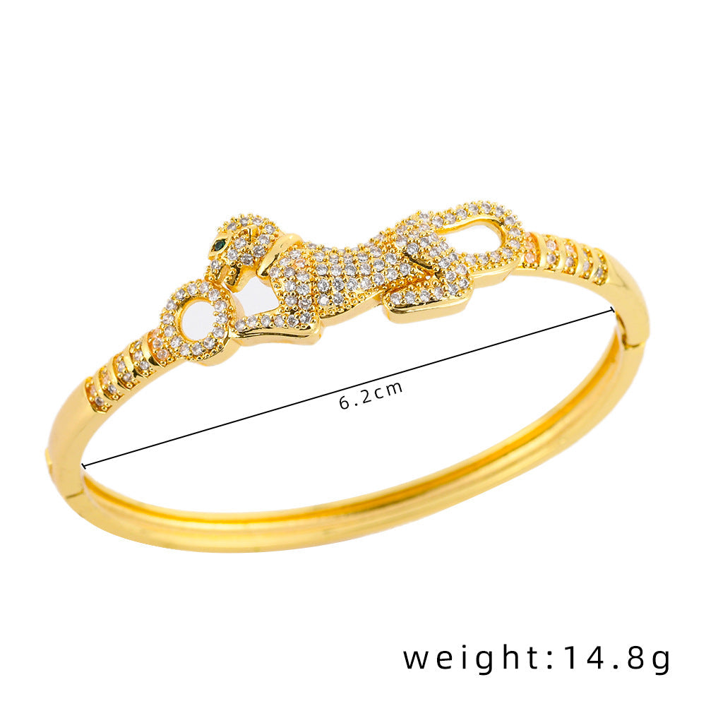 Leopard Cubic Zirconia Bracelet B3956