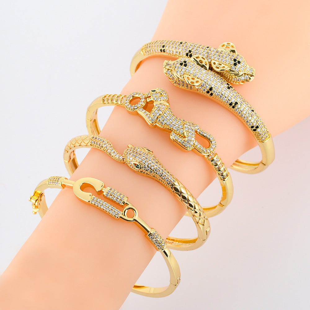 Leopard Cubic Zirconia Bracelet B3956
