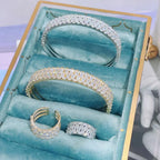 Cubic Zirconia Cuff Bracelet B3969