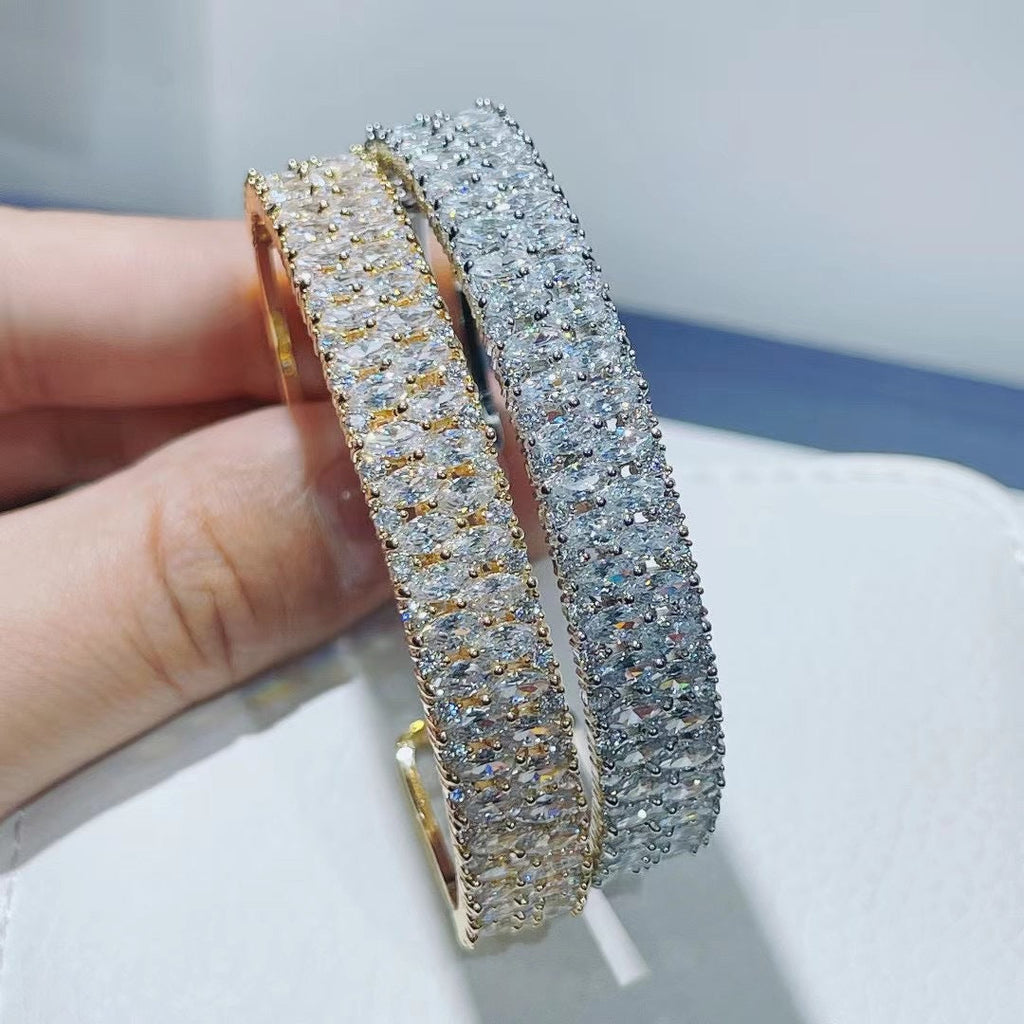 Cubic Zirconia Cuff Bracelet B3969