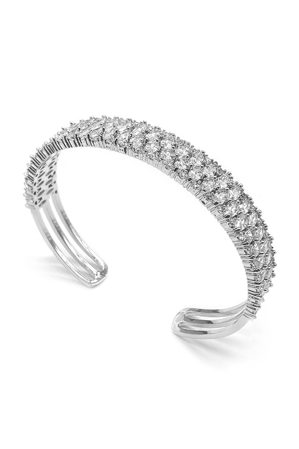 Cubic Zirconia Cuff Bracelet B3969