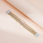 Geometry Multilayer Magnetic Bracelet B4009