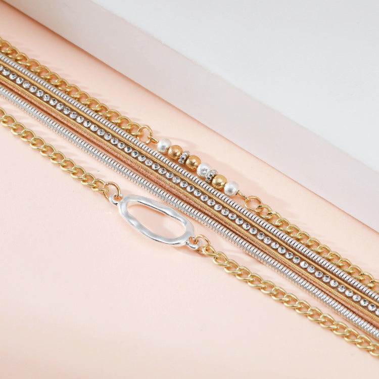 Geometry Multilayer Magnetic Bracelet B4009