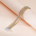 Geometry Multilayer Magnetic Bracelet B4009