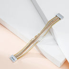Geometry Multilayer Magnetic Bracelet B4009