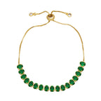 Cubic Zirconia Bead Chains Bracelet B4029