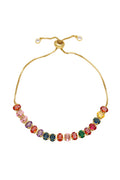 Cubic Zirconia Bead Chains Bracelet B4029