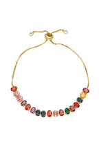 Cubic Zirconia Bead Chains Bracelet B4029