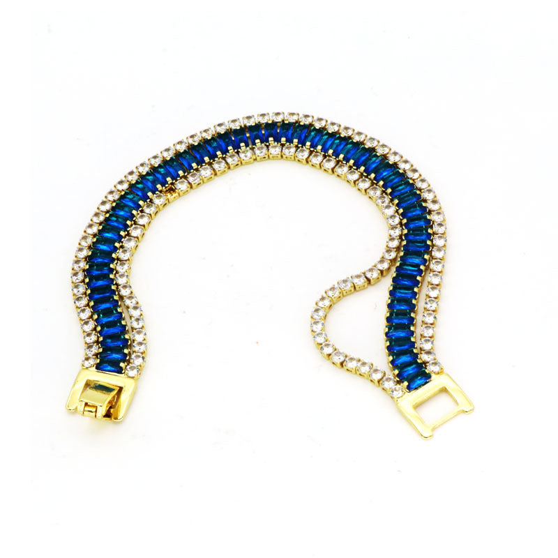 Multilayer Cubic Zirconia Chains Bracelet B4030