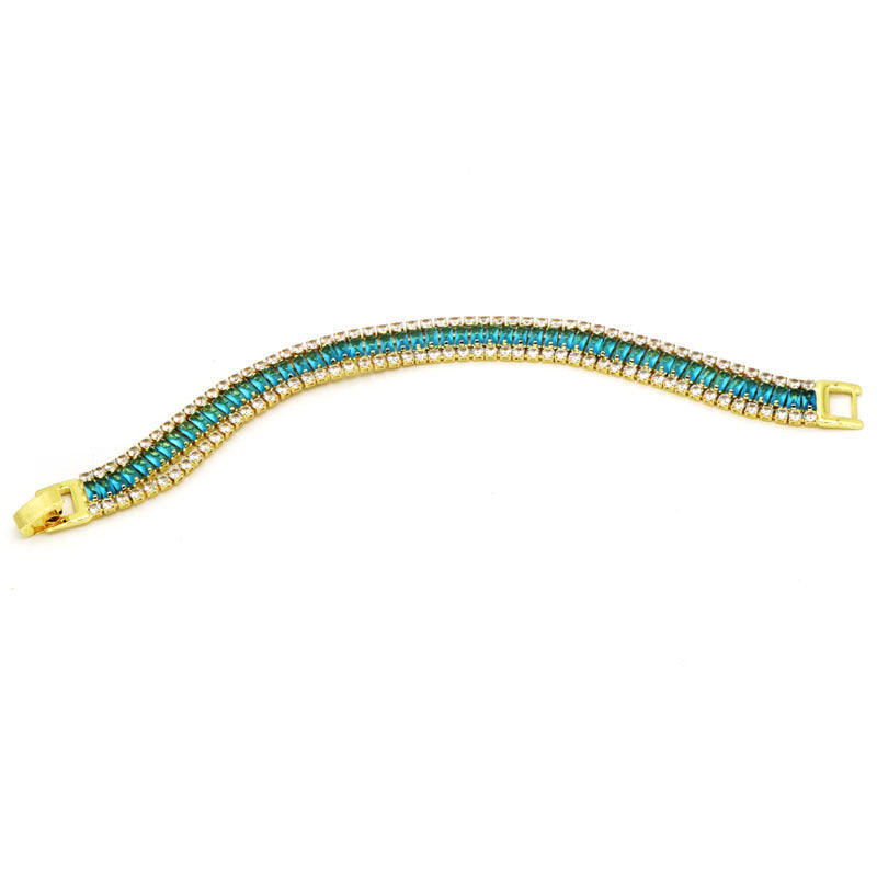Multilayer Cubic Zirconia Chains Bracelet B4030