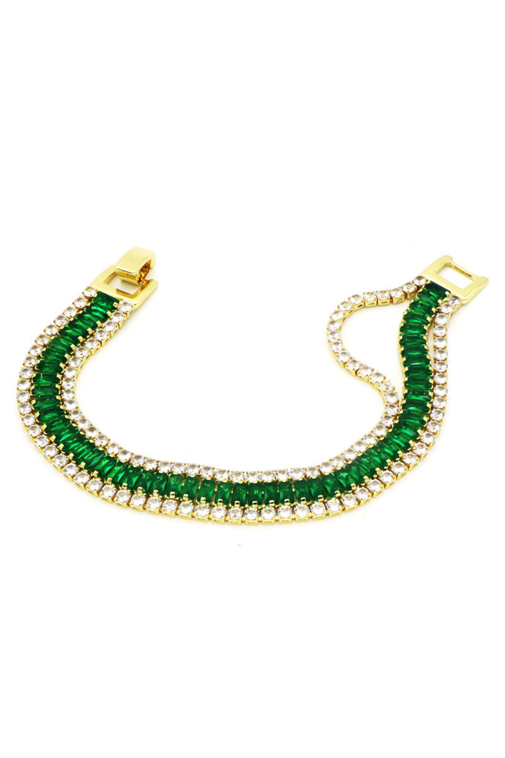 Multilayer Cubic Zirconia Chains Bracelet B4030