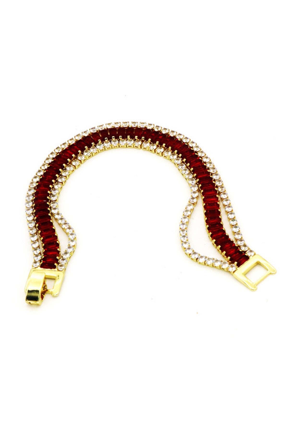 Multilayer Cubic Zirconia Chains Bracelet B4030