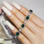 Geometry Cubic Zirconia Chains Bracelet B4045