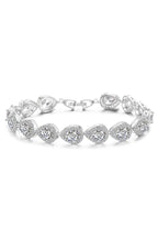 Heart Cubic Zirconia Chains Bracelet B4046