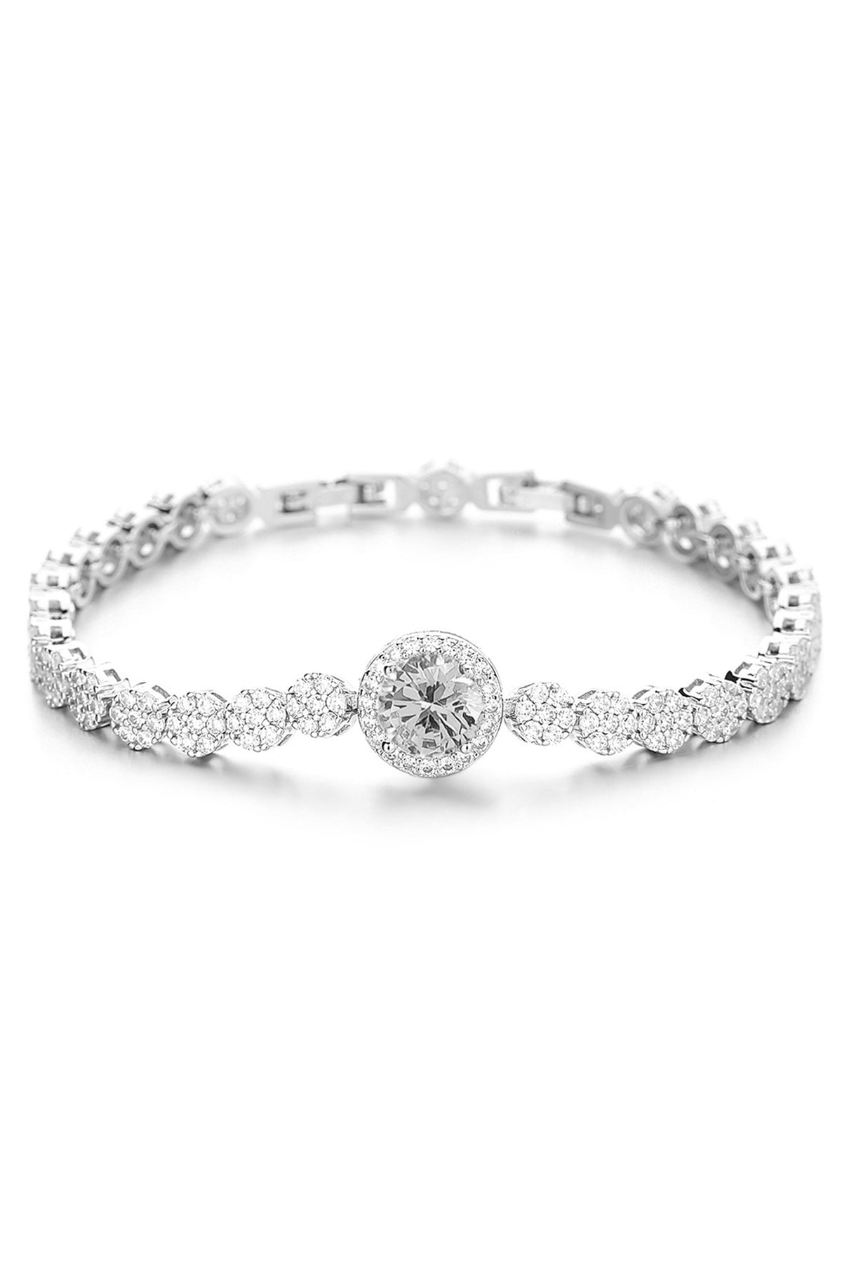 Cubic Zirconia Chains Bracelet B4048