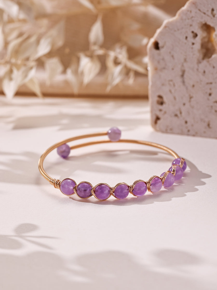 Natural Stone Wrap Cuff Bracelet B4078