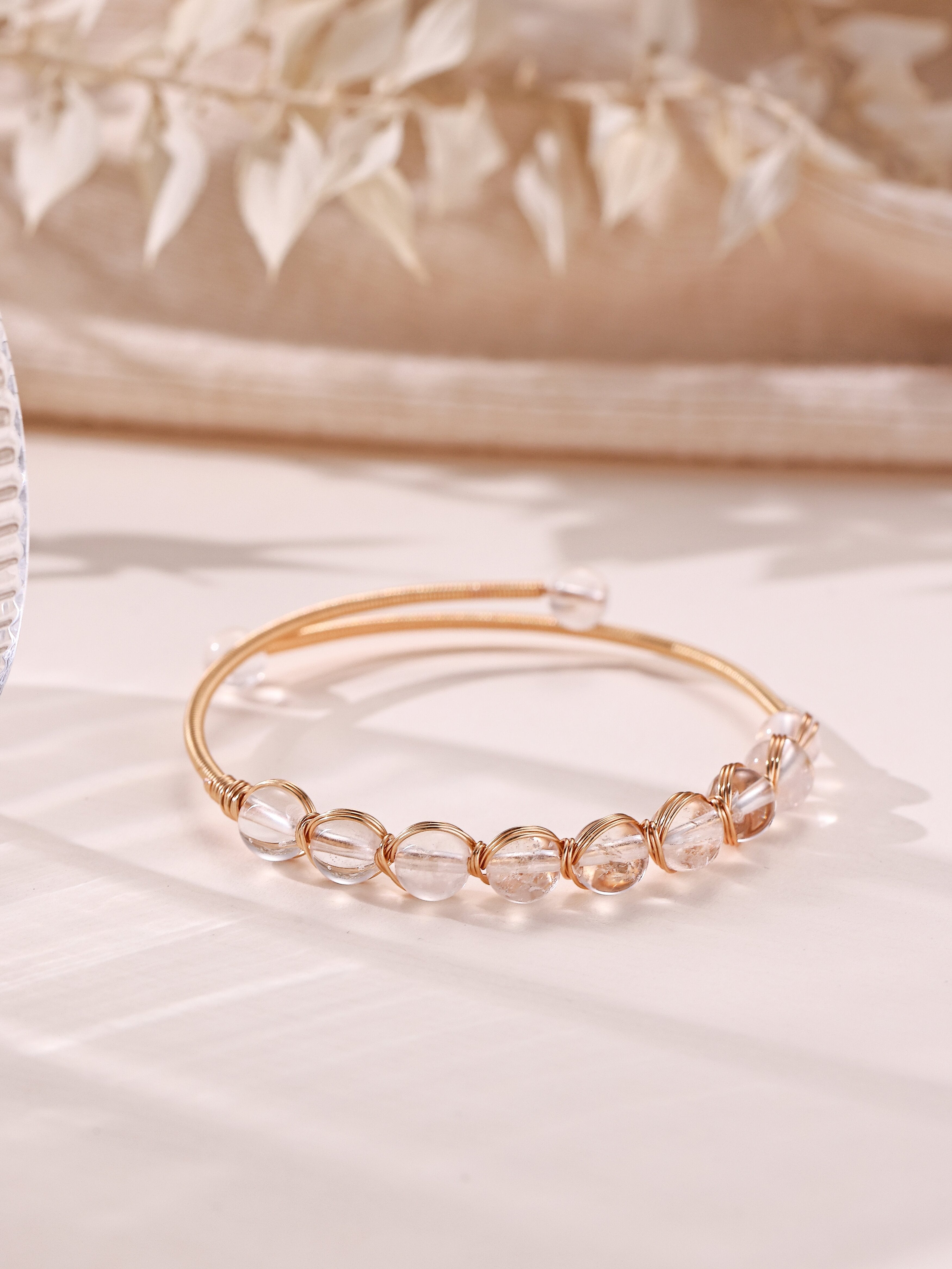 Natural Stone Wrap Cuff Bracelet B4078