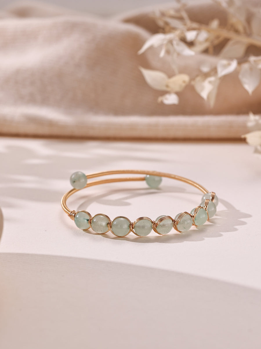 Natural Stone Wrap Cuff Bracelet B4078