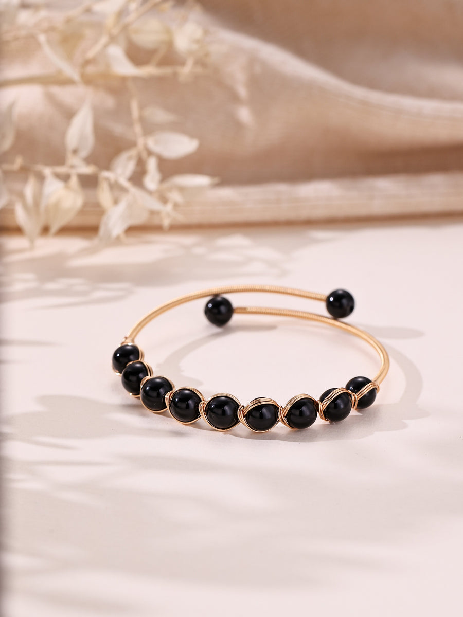 Natural Stone Wrap Cuff Bracelet B4078