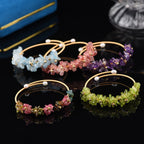 Irregular Natural Stone Wrap Cuff Bracelet B4079