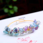 Irregular Natural Stone Wrap Cuff Bracelet B4079