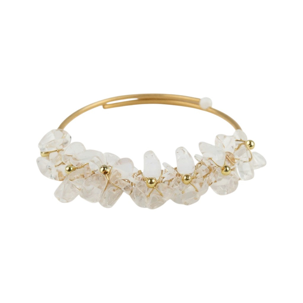 Irregular Natural Stone Wrap Cuff Bracelet B4079