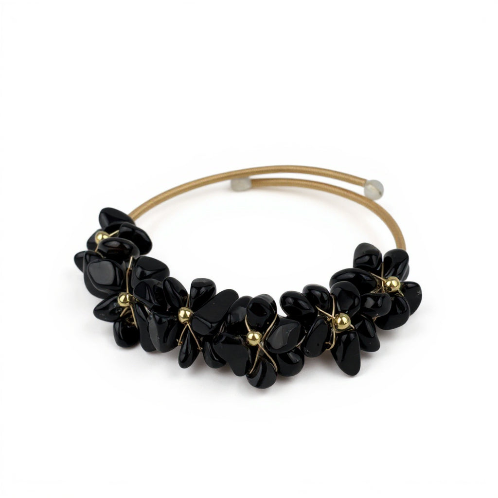 Irregular Natural Stone Wrap Cuff Bracelet B4079