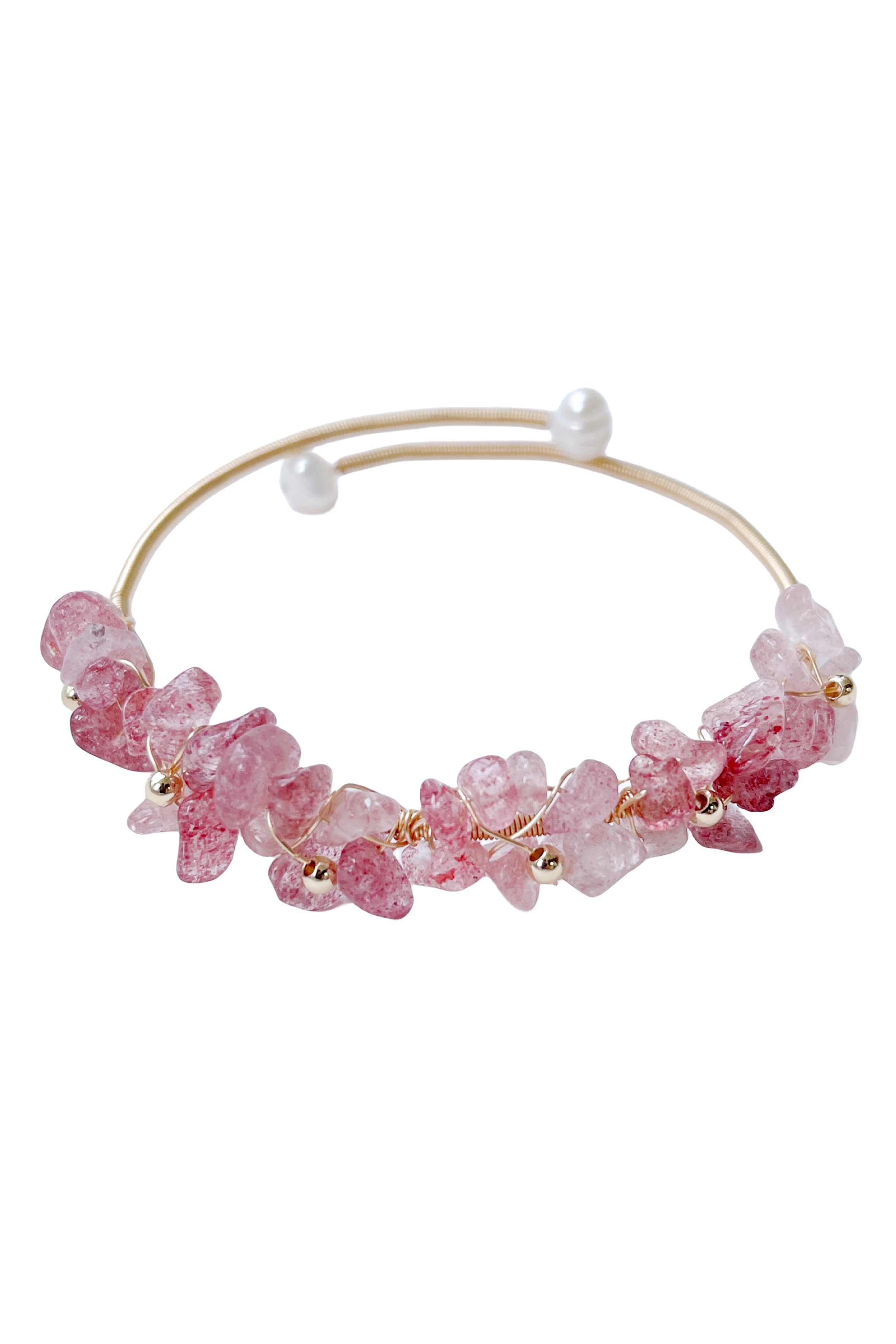 Irregular Natural Stone Wrap Cuff Bracelet B4079