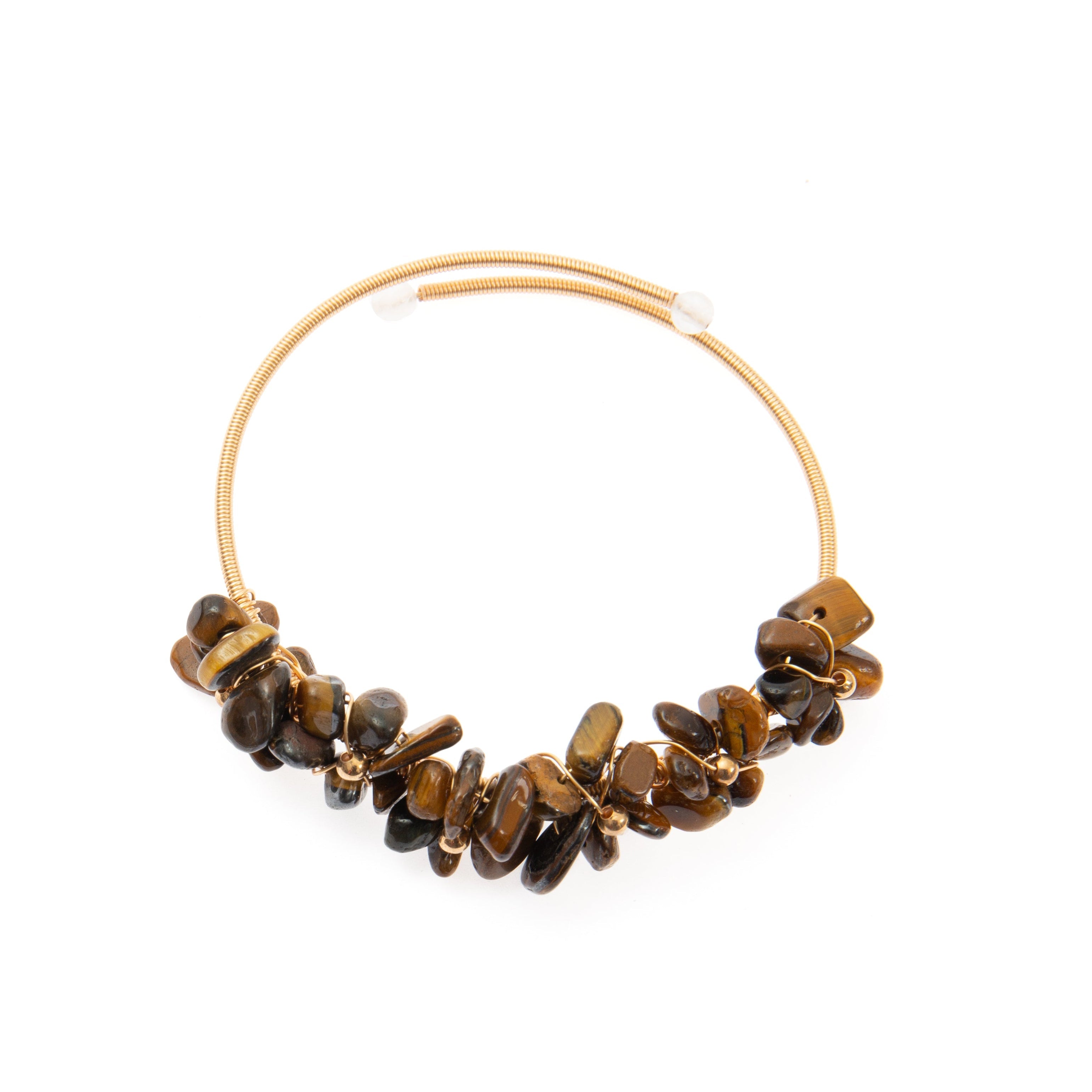 Irregular Natural Stone Wrap Cuff Bracelet B4079
