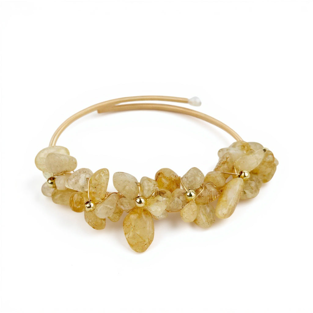 Irregular Natural Stone Wrap Cuff Bracelet B4079
