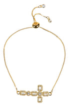 Cross Cubic Zirconia Chains Bracelet B4087