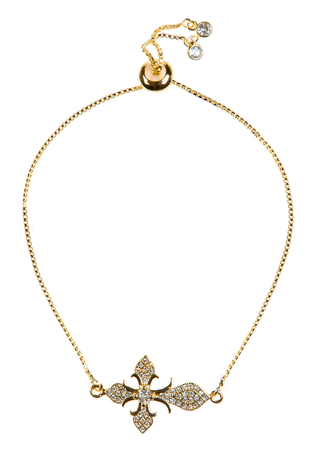 Cross Cubic Zirconia Chains Bracelet