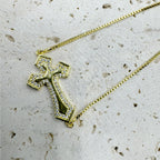 Cross Cubic Zirconia Chains Bracelet B4096