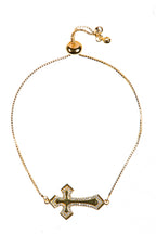 Cross Cubic Zirconia Chains Bracelet B4096