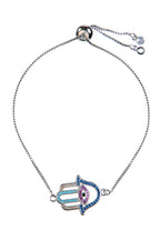 Fatima Palm Cubic Zirconia Chain Bracelet B4101