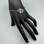 Fatima Palm Cubic Zirconia Chain Bracelet B4101