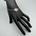 Fatima Palm Cubic Zirconia Chains Bracelet B4102