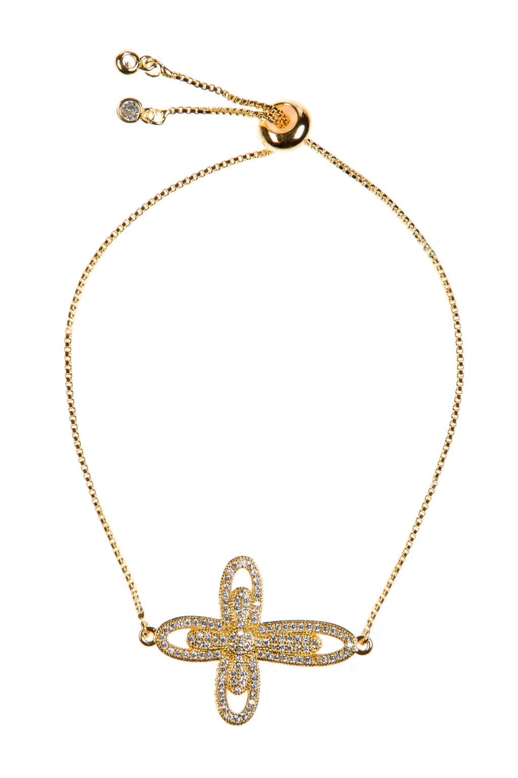 Cross Cubic Zirconia Chains Bracelet
